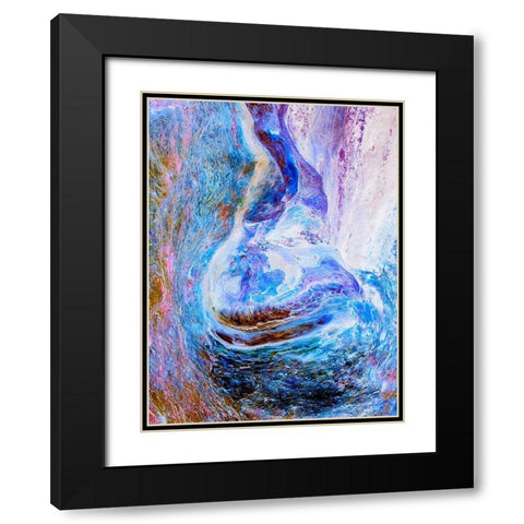 Lava Storm III Black Modern Wood Framed Art Print with Double Matting by Grayscale