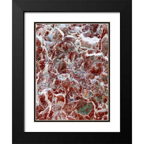 Red Texture II Black Modern Wood Framed Art Print with Double Matting by Grayscale