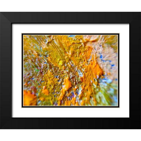 Paint Closeup I Black Modern Wood Framed Art Print with Double Matting by Grayscale