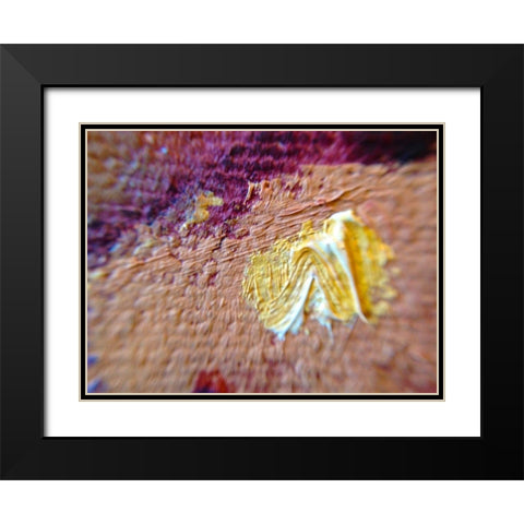 Paint Closeup II Black Modern Wood Framed Art Print with Double Matting by Grayscale