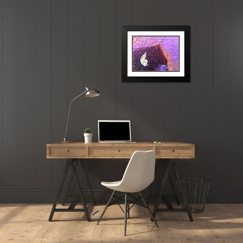 Paint Closeup III Black Modern Wood Framed Art Print with Double Matting by Grayscale