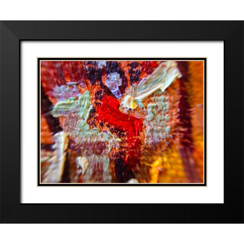 Paint Closeup IV Black Modern Wood Framed Art Print with Double Matting by Grayscale