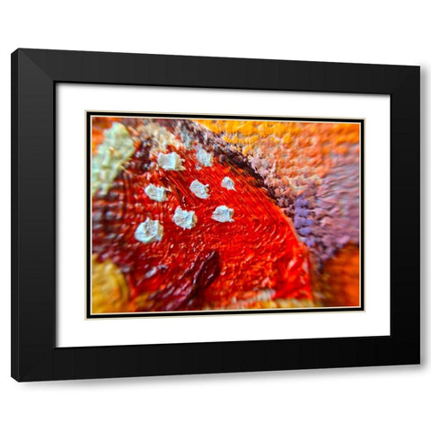 Paint Closeup V Black Modern Wood Framed Art Print with Double Matting by Grayscale