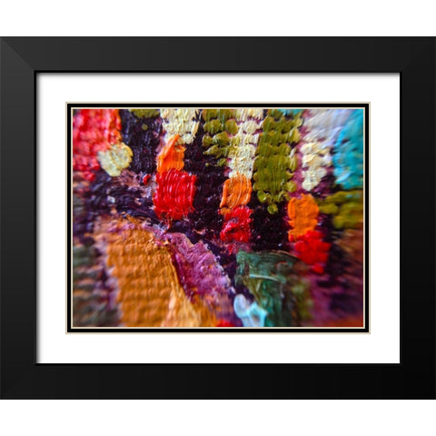 Paint Closeup VI Black Modern Wood Framed Art Print with Double Matting by Grayscale