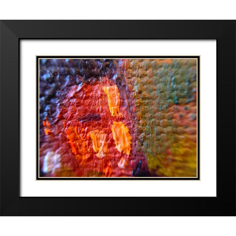 Paint Closeup VIII Black Modern Wood Framed Art Print with Double Matting by Grayscale