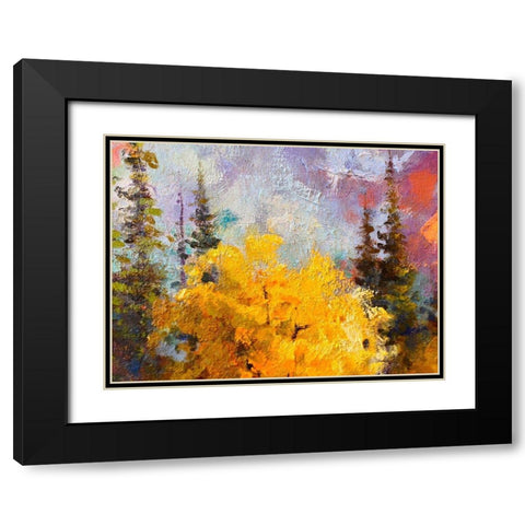 Paint Closeup XI Black Modern Wood Framed Art Print with Double Matting by Grayscale