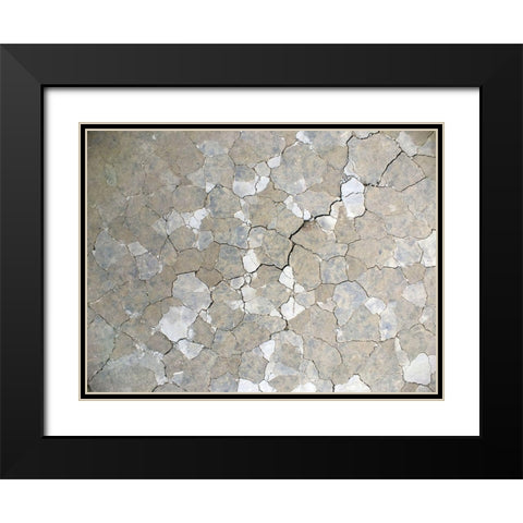Parched Earth I Black Modern Wood Framed Art Print with Double Matting by Grayscale