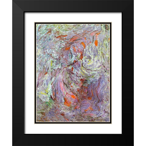Bark Lava I Black Modern Wood Framed Art Print with Double Matting by Grayscale