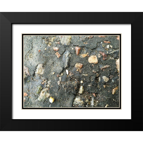 Blacktop I Black Modern Wood Framed Art Print with Double Matting by Grayscale