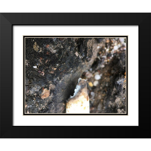 Blacktop II Black Modern Wood Framed Art Print with Double Matting by Grayscale