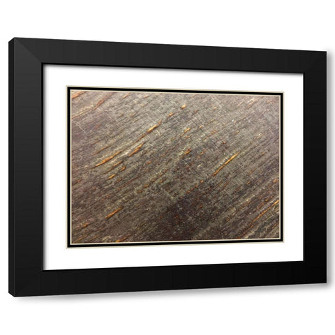 Wood Texture I Black Modern Wood Framed Art Print with Double Matting by Grayscale
