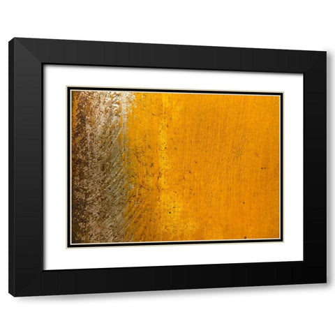 Silver Texture II Black Modern Wood Framed Art Print with Double Matting by Grayscale