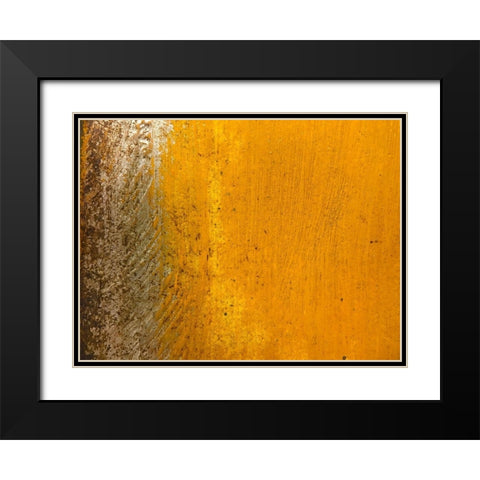 Silver Texture II Black Modern Wood Framed Art Print with Double Matting by Grayscale