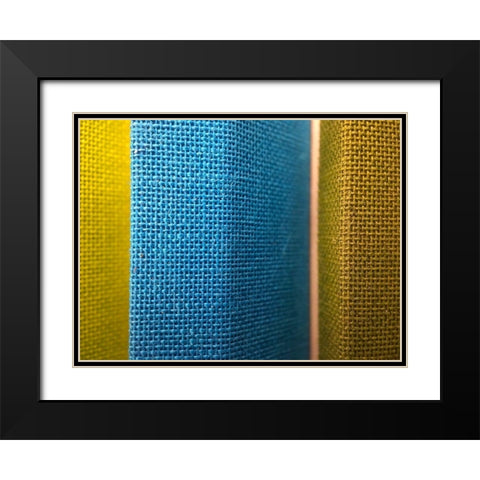 Fabric II Black Modern Wood Framed Art Print with Double Matting by Grayscale