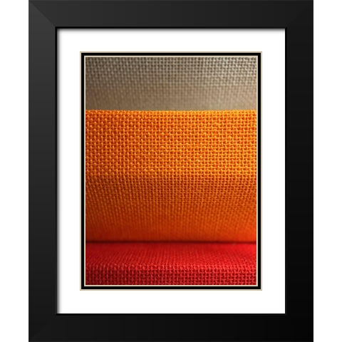 Fabric III Black Modern Wood Framed Art Print with Double Matting by Grayscale