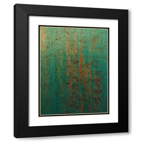 Painted Wood Panel II Black Modern Wood Framed Art Print with Double Matting by Grayscale