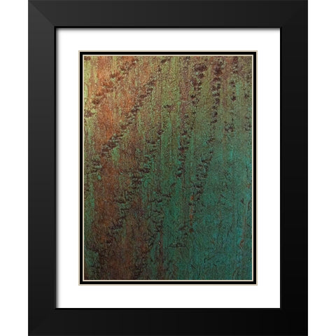 Painted Wood Panel III Black Modern Wood Framed Art Print with Double Matting by Grayscale