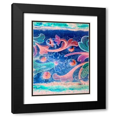 Wood Carving IV Black Modern Wood Framed Art Print with Double Matting by Grayscale