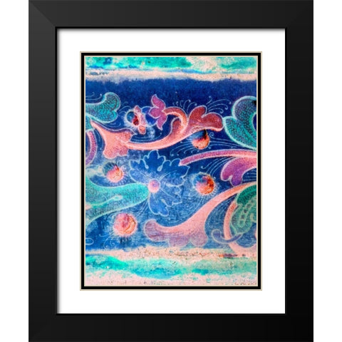 Wood Carving IV Black Modern Wood Framed Art Print with Double Matting by Grayscale