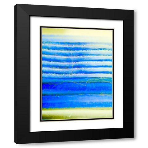 Blue Ridges I Black Modern Wood Framed Art Print with Double Matting by Grayscale
