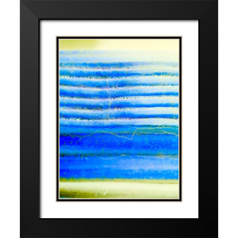 Blue Ridges I Black Modern Wood Framed Art Print with Double Matting by Grayscale