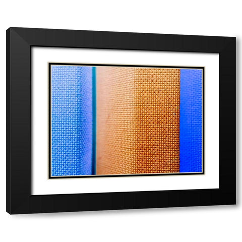 Fabric IV Black Modern Wood Framed Art Print with Double Matting by Grayscale