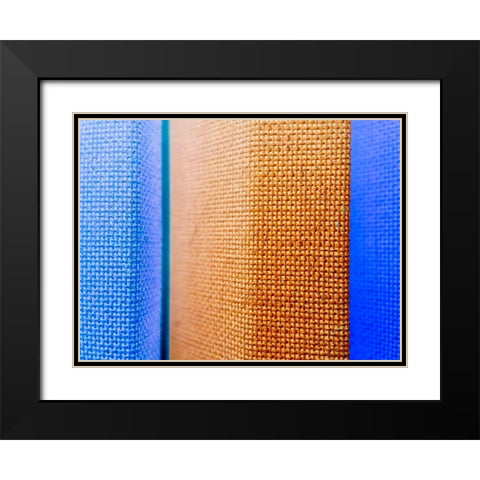 Fabric IV Black Modern Wood Framed Art Print with Double Matting by Grayscale
