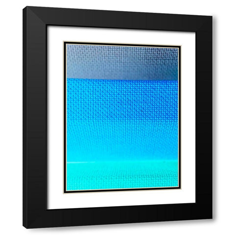 Fabric V Black Modern Wood Framed Art Print with Double Matting by Grayscale