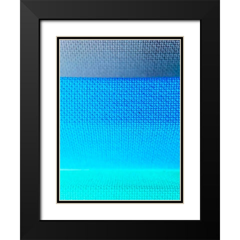 Fabric V Black Modern Wood Framed Art Print with Double Matting by Grayscale