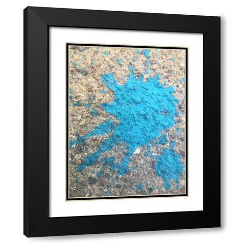 Turquoise Aggregate II Black Modern Wood Framed Art Print with Double Matting by Grayscale