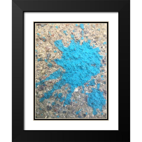 Turquoise Aggregate II Black Modern Wood Framed Art Print with Double Matting by Grayscale