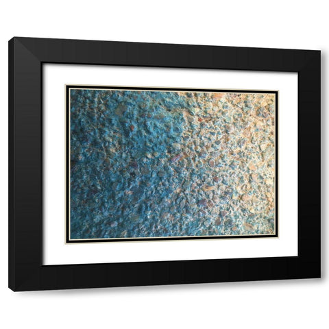 Turquoise Aggregate III Black Modern Wood Framed Art Print with Double Matting by Grayscale
