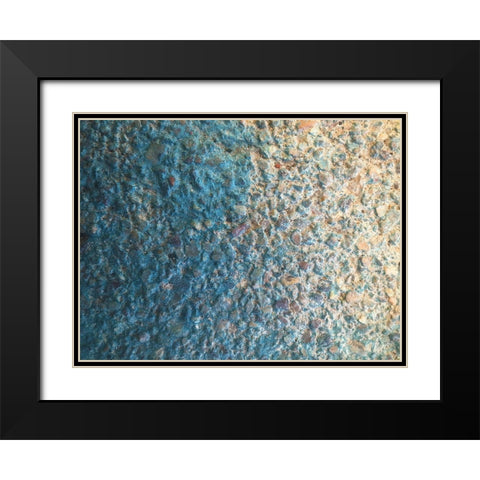 Turquoise Aggregate III Black Modern Wood Framed Art Print with Double Matting by Grayscale