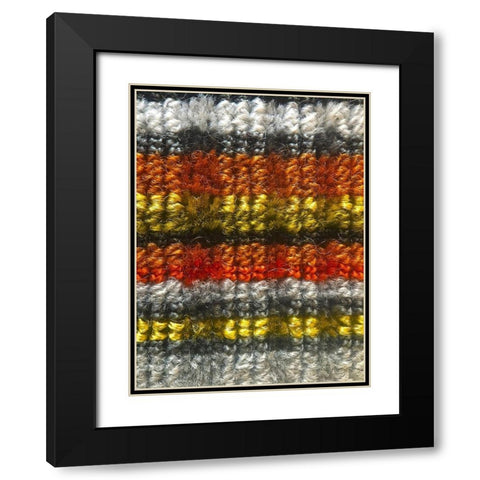 Fabric VI Black Modern Wood Framed Art Print with Double Matting by Grayscale