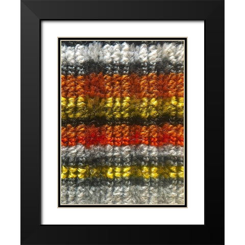 Fabric VI Black Modern Wood Framed Art Print with Double Matting by Grayscale