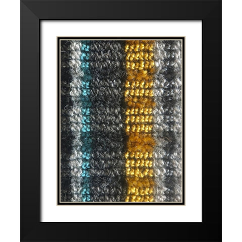 Fabric VII Black Modern Wood Framed Art Print with Double Matting by Grayscale
