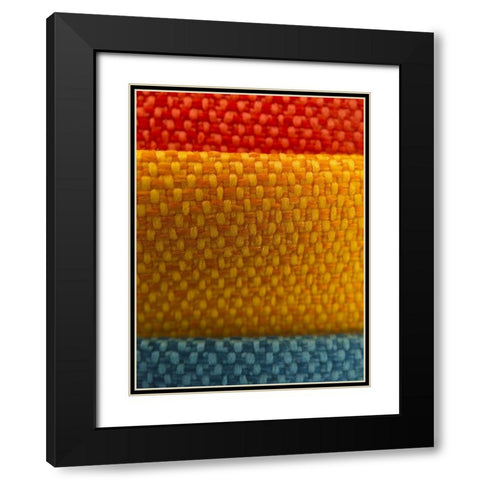 Fabric IX Black Modern Wood Framed Art Print with Double Matting by Grayscale
