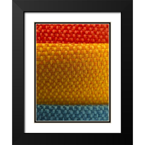 Fabric IX Black Modern Wood Framed Art Print with Double Matting by Grayscale