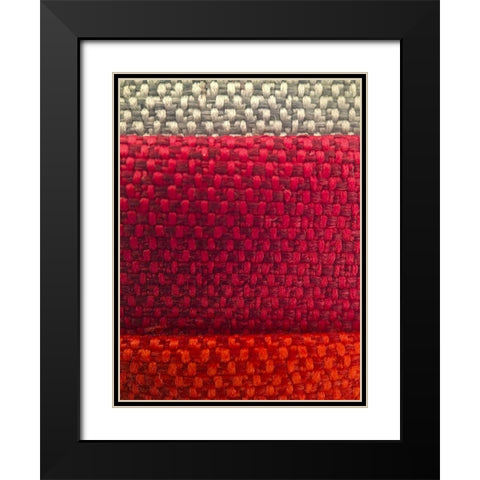 Fabric X Black Modern Wood Framed Art Print with Double Matting by Grayscale
