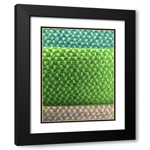 Fabric XI Black Modern Wood Framed Art Print with Double Matting by Grayscale