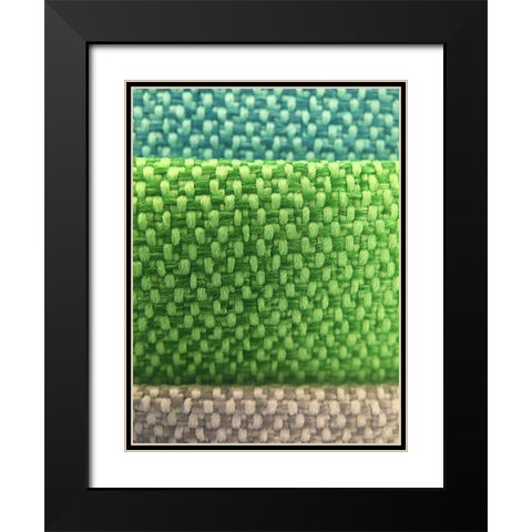 Fabric XI Black Modern Wood Framed Art Print with Double Matting by Grayscale