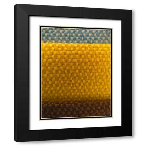 Fabric XII Black Modern Wood Framed Art Print with Double Matting by Grayscale