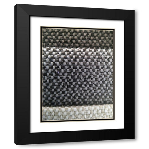Fabric XIII Black Modern Wood Framed Art Print with Double Matting by Grayscale