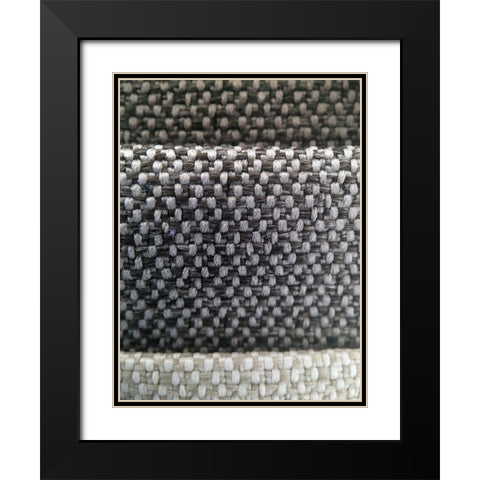 Fabric XIII Black Modern Wood Framed Art Print with Double Matting by Grayscale