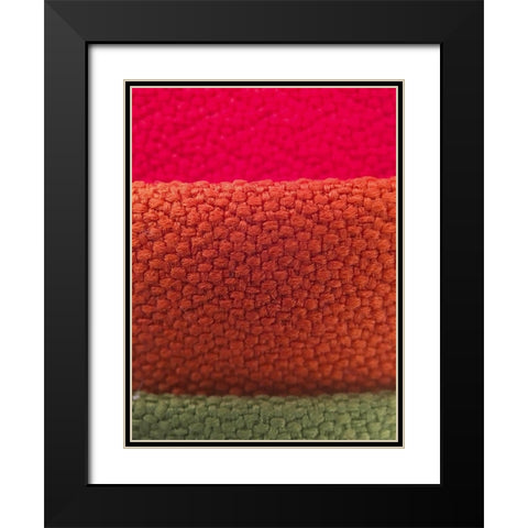 Fabric XIV Black Modern Wood Framed Art Print with Double Matting by Grayscale
