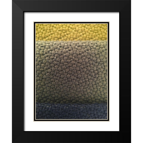Fabric XV Black Modern Wood Framed Art Print with Double Matting by Grayscale