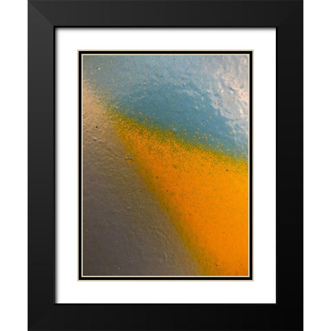 Paint Closeup XIII Black Modern Wood Framed Art Print with Double Matting by Grayscale