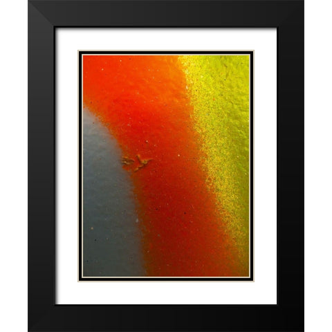 Paint Closeup XIV Black Modern Wood Framed Art Print with Double Matting by Grayscale