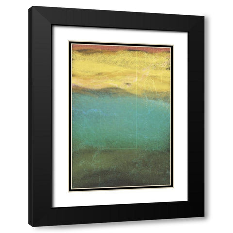 Petrified Map I Black Modern Wood Framed Art Print with Double Matting by Grayscale