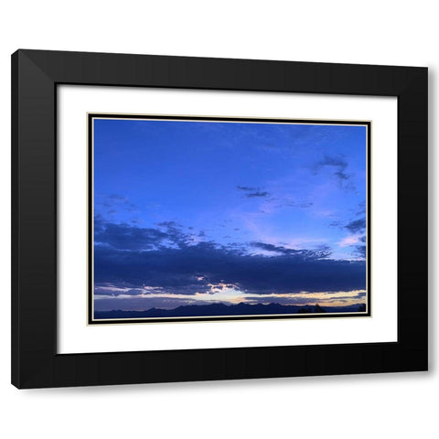Sunset I Black Modern Wood Framed Art Print with Double Matting by Grayscale